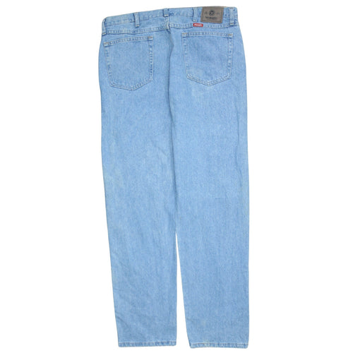 Wrangler Men's Blue Light Wash Classic Straight Leg Jeans 38x32