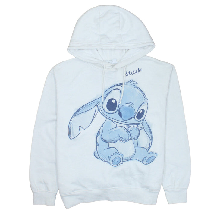 Disney Primark Women White Stitch Pullover Hoodie Size S