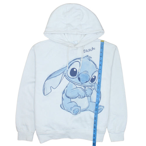 Disney Primark Women White Stitch Pullover Hoodie Size S