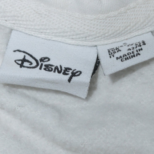 Disney Primark Women White Stitch Pullover Hoodie Size S