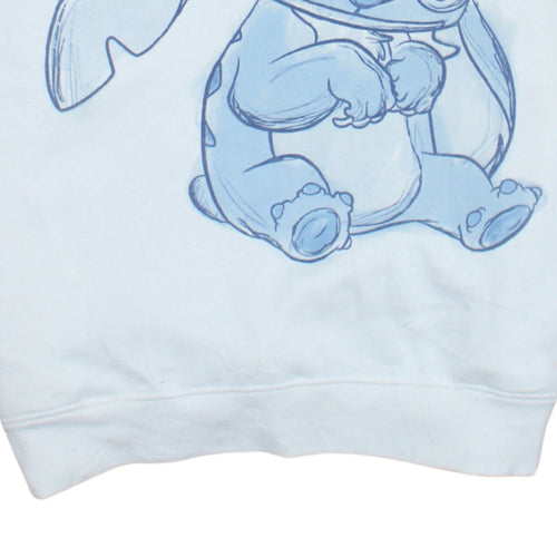Disney Primark Women White Stitch Pullover Hoodie Size S