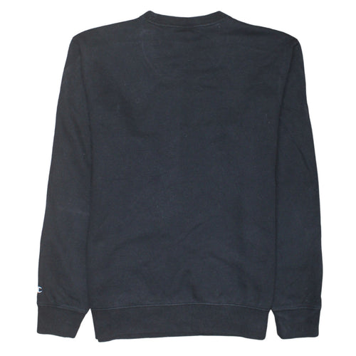 Champion Men's Black Small Pullover Sweatshirt Logo Crew Neck