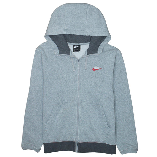 Nike Men's Grey Full Zip Hoodie M Regular Fit Sportswear
