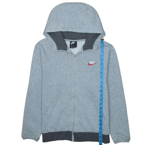 Nike Men's Grey Full Zip Hoodie M Regular Fit Sportswear