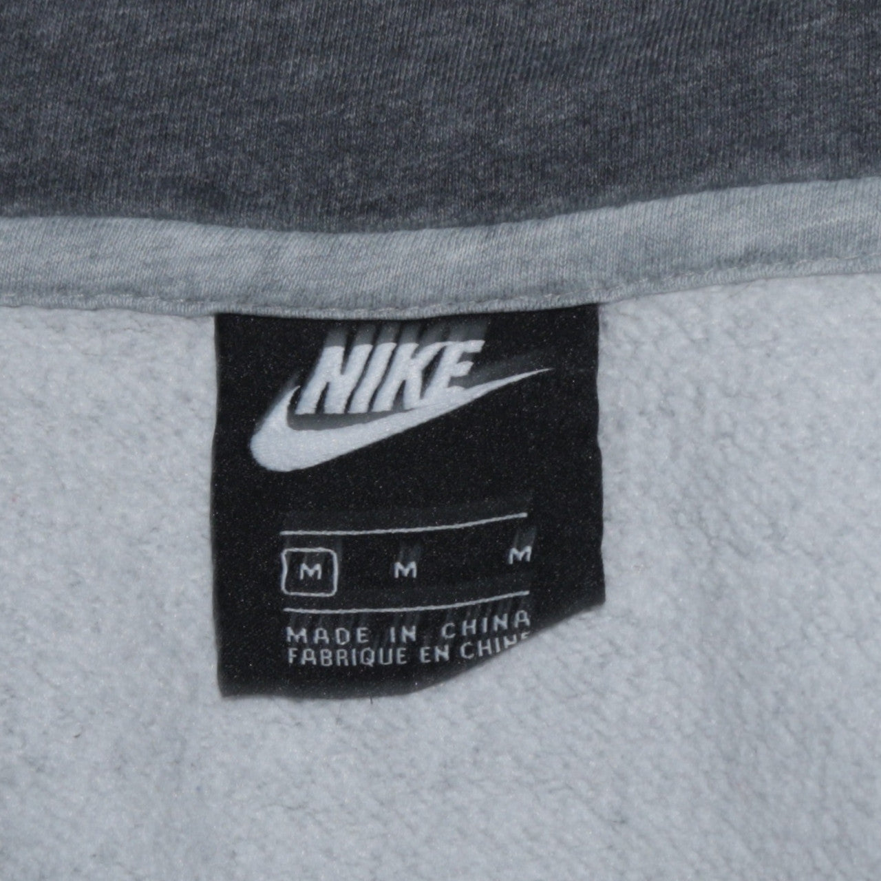 Nike Men's Grey Full Zip Hoodie M Regular Fit Sportswear