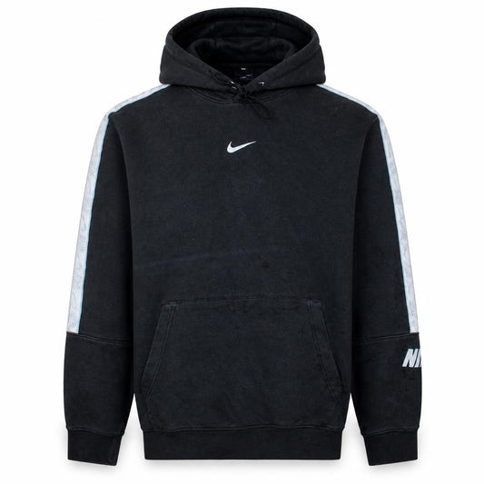 Front view of Nike Men's Black L Pullover Hoodie Fleece Sportswear