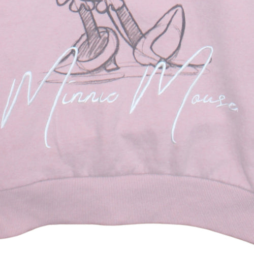 Disney Women’s Pink Minnie Mouse Pullover Hoodie L