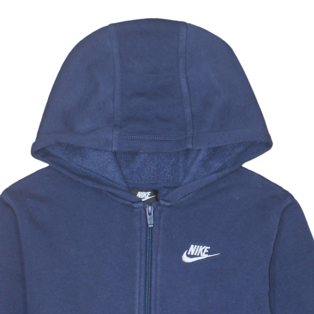 Nike Boys Blue Full Zip Hoodie XL 158-170cm Cotton Blend Logo Design
