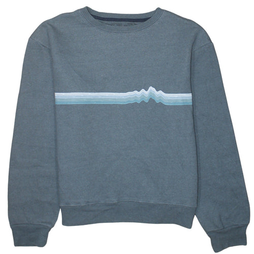 Patagonia Women Blue Regular Fit UPRISAL Crew Sweatshirt Size S
