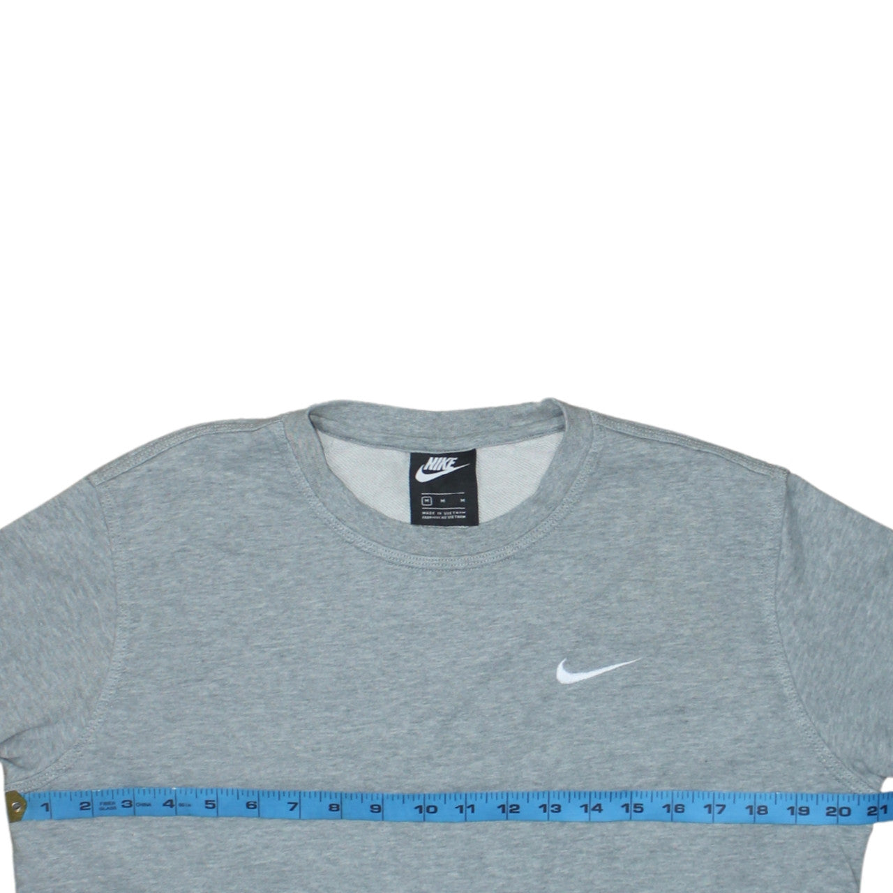Nike Men's Grey Crew Neck Cotton Pullover Sweatshirt M