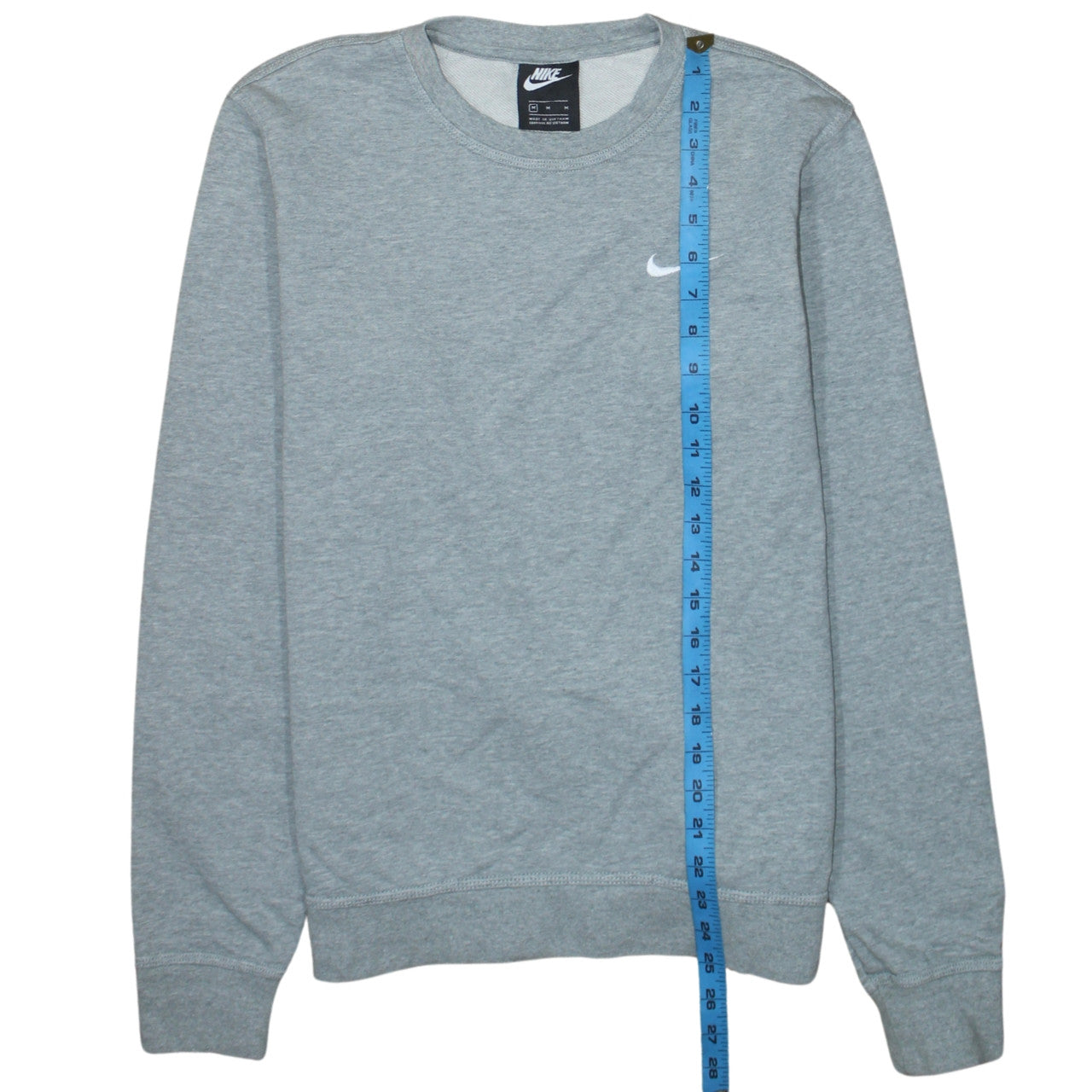 Nike Men's Grey Crew Neck Cotton Pullover Sweatshirt M