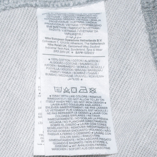 Nike Men's Grey Crew Neck Cotton Pullover Sweatshirt M