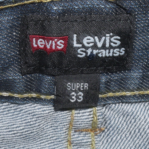 Levi's Men's Blue 33 Straight Leg Denim Jeans Classic Fit
