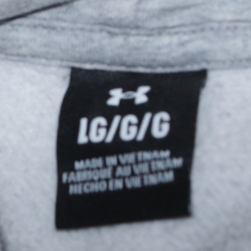 Under Armour Men’s Grey Pullover Hoodie Size L Regular Fit Fleece