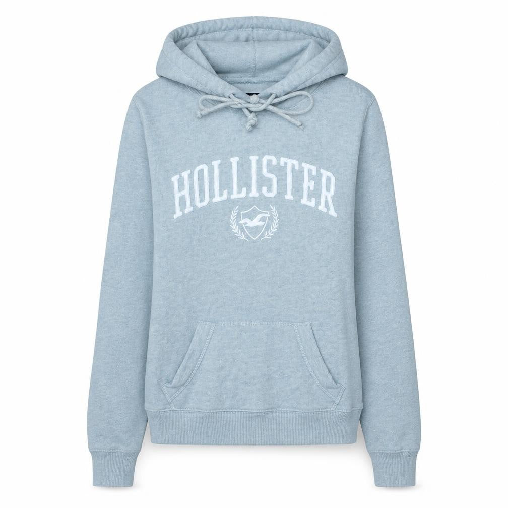 Hollister Womens Grey Pullover Hoodie XS Cotton Blend Casual