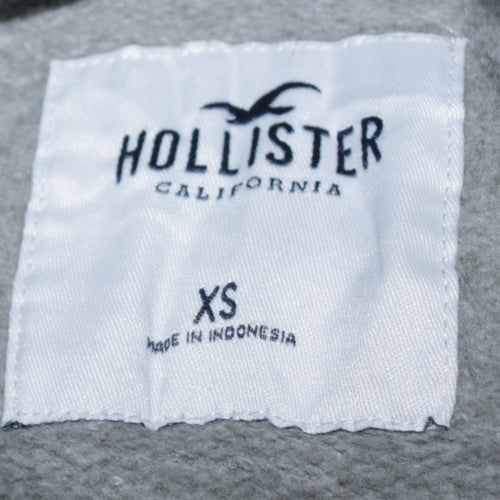 Hollister Womens Grey Pullover Hoodie XS Cotton Blend Casual