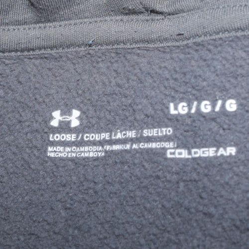 Under Armour Men's Grey Pullover Hoodie Size L ColdGear Fleece