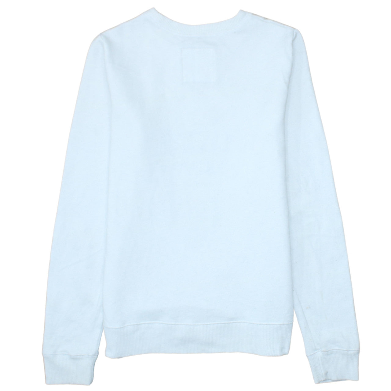 Hollister Women White XS Pullover Sweatshirt Logo Cotton Blend