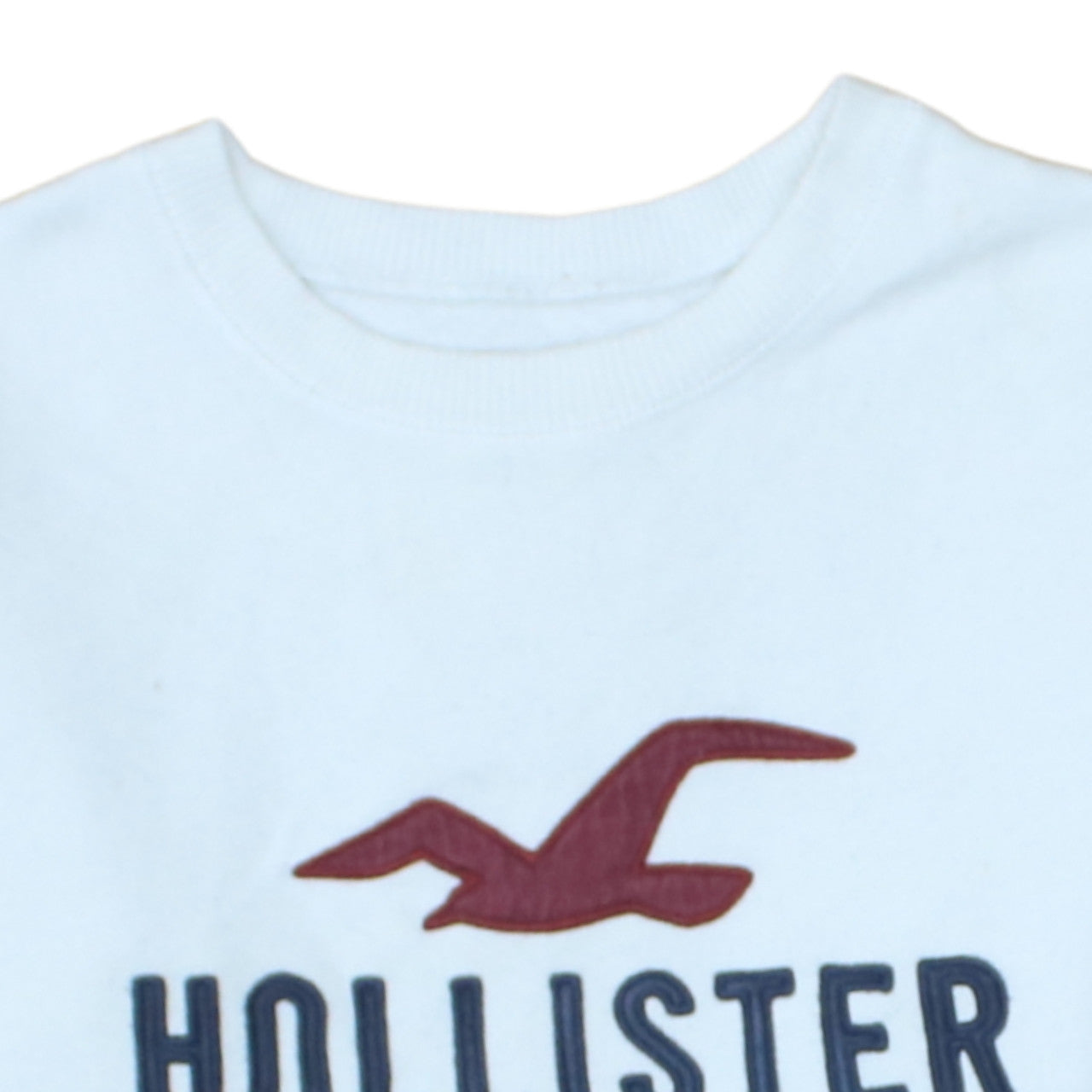 Hollister Women White XS Pullover Sweatshirt Logo Cotton Blend