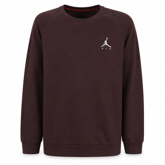 Front view of Jordan Men's Brown Crew Neck Pullover Sweatshirt XL Sports Style