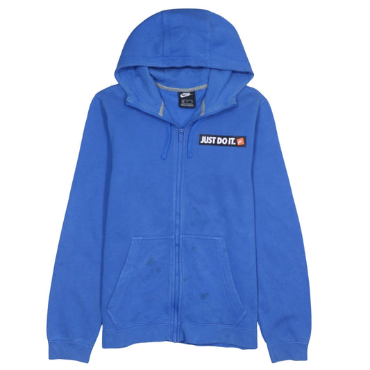Nike Men's Blue Full Zip Hoodie M Sports Fleece Just Do It
