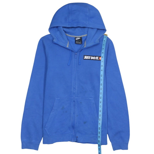 Nike Men's Blue Full Zip Hoodie M Sports Fleece Just Do It