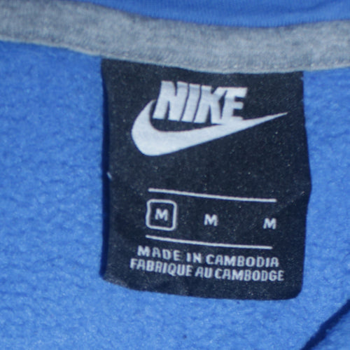 Nike Men's Blue Full Zip Hoodie M Sports Fleece Just Do It