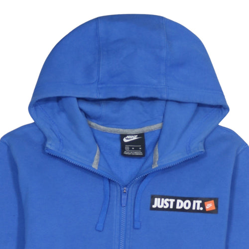 Nike Men's Blue Full Zip Hoodie M Sports Fleece Just Do It