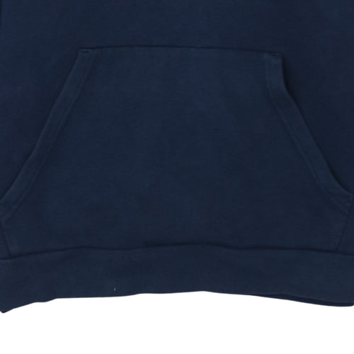 Adidas Men Blue Pullover Hoodie Medium Fleece Sportswear