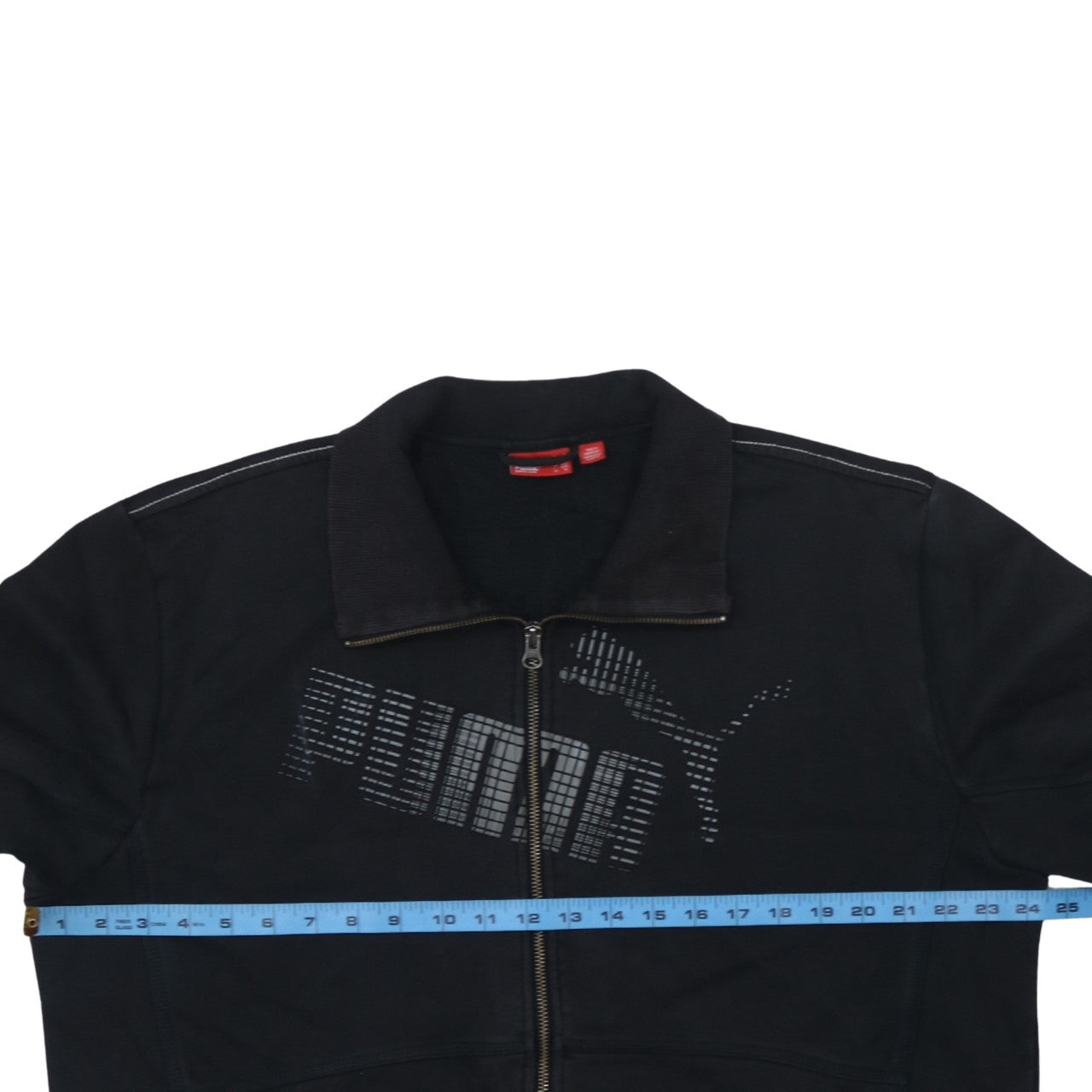 Puma Men's Black XL Full Zip Collared Sweatshirt with Logo