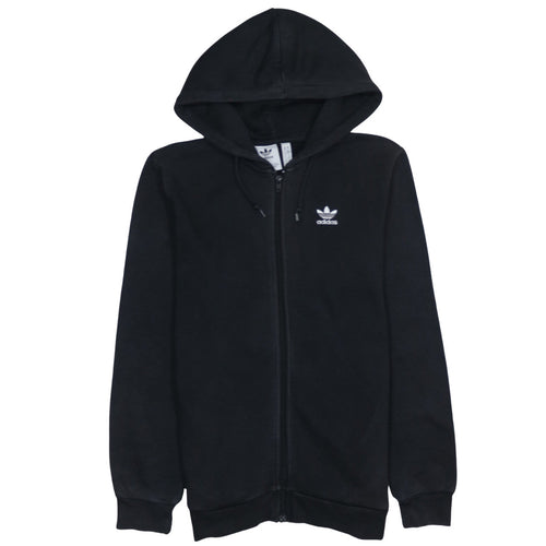 Adidas Men's Black Full Zip Hoodie XS Logo Fleece Sweatshirt
