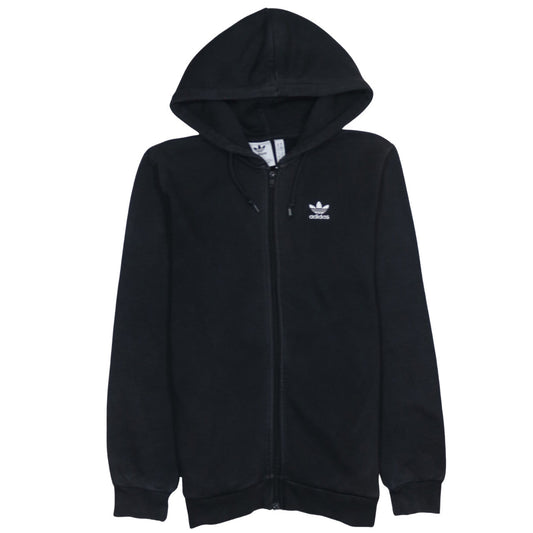 Adidas Men's Black Full Zip Hoodie XS Logo Fleece Sweatshirt