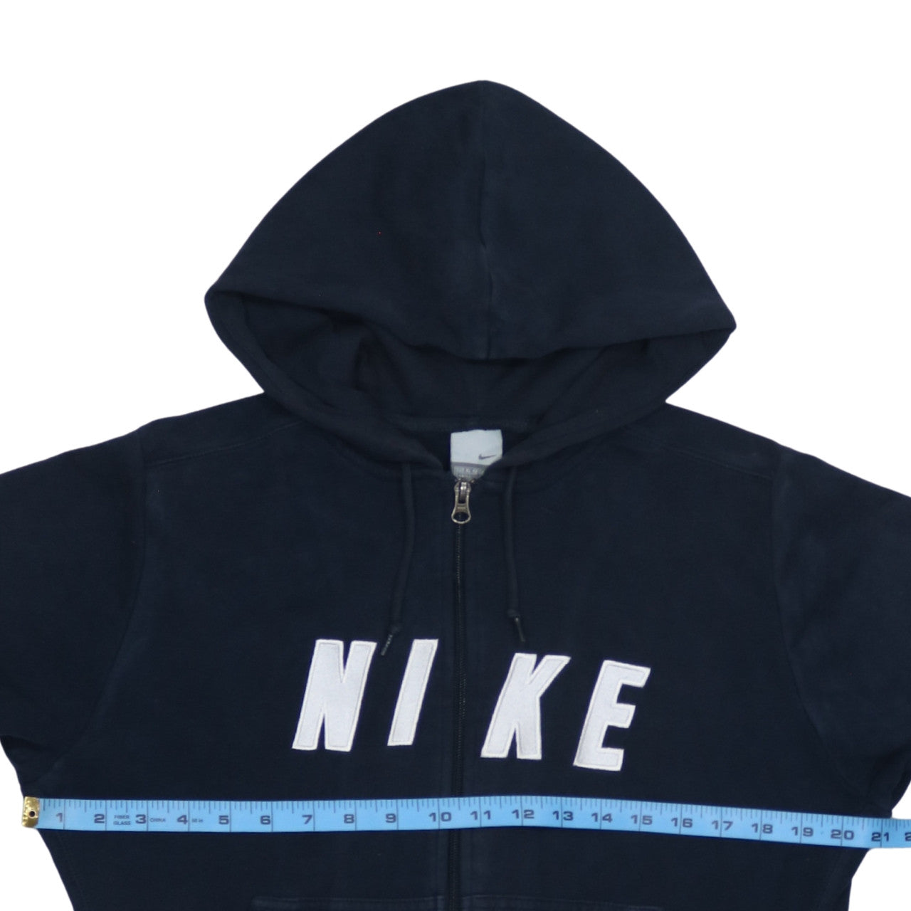 Nike Women's Navy Full Zip Hoodie Size XL 16/18 Fleece Lined Casual