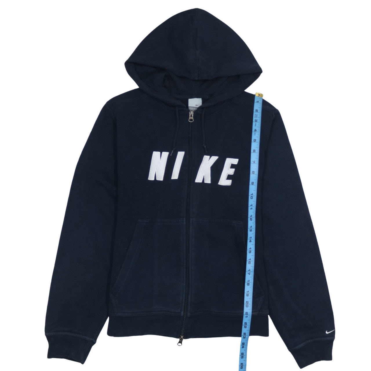 Nike Women's Navy Full Zip Hoodie Size XL 16/18 Fleece Lined Casual