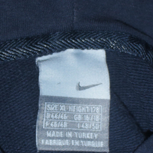 Nike Women's Navy Full Zip Hoodie Size XL 16/18 Fleece Lined Casual