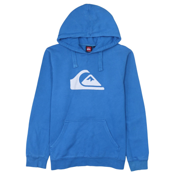 Quiksilver Men's Blue Pullover Hoodie M Logo Surf Style