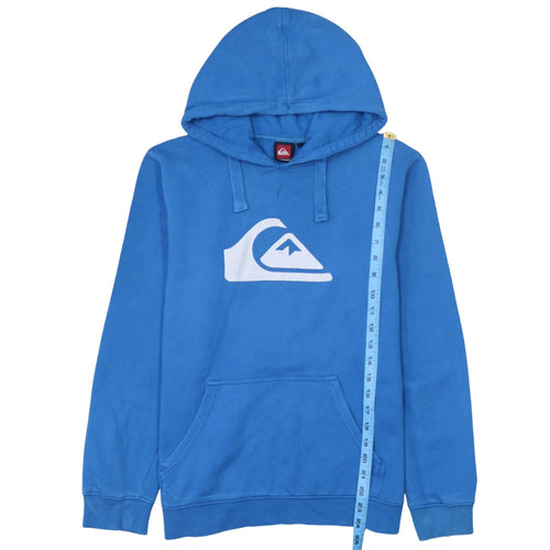 Quiksilver Men's Blue Pullover Hoodie M Logo Surf Style