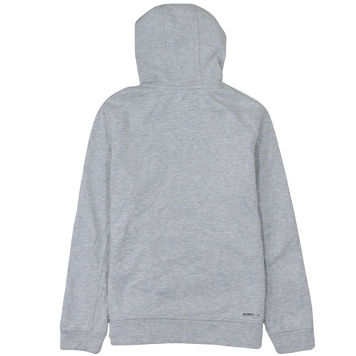 Quiksilver Mens Grey Pullover Hoodie Medium Fleece Logo Sweatshirt