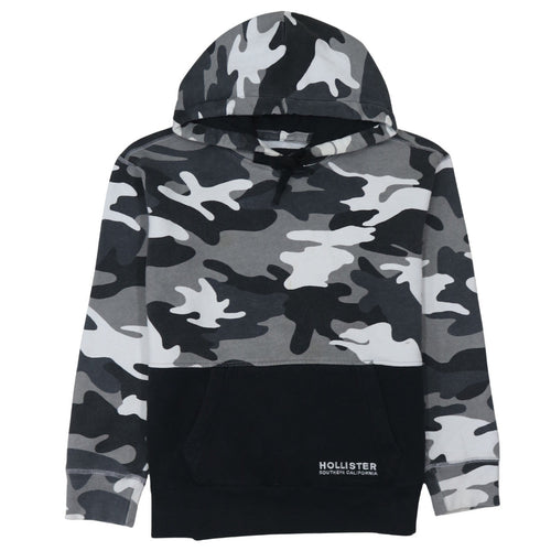 Hollister Men's Multicoloured Camo Pullover Hoodie XS