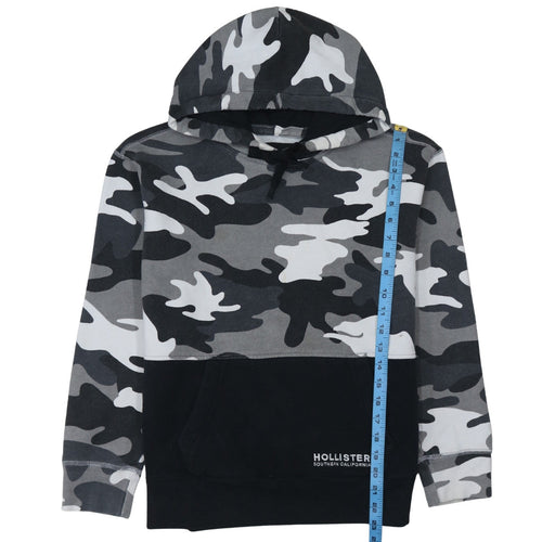 Hollister Men's Multicoloured Camo Pullover Hoodie XS