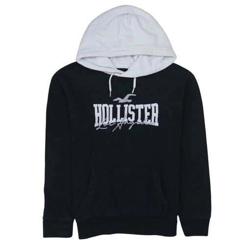 Hollister Women’s Black and White Pullover Hoodie XS