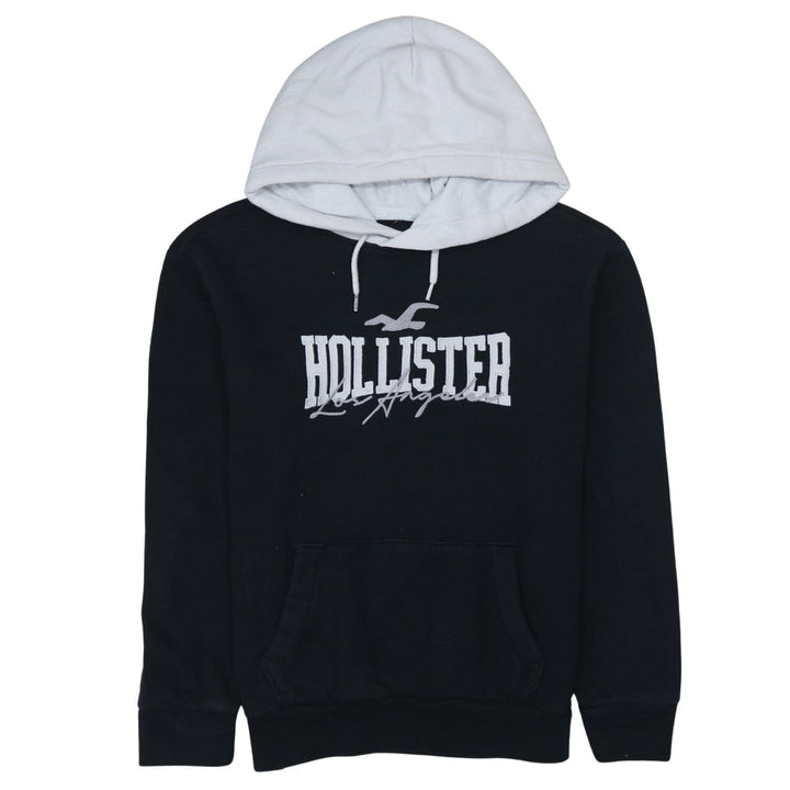 Hollister Women’s Black and White Pullover Hoodie XS