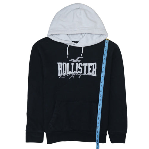 Hollister Women’s Black and White Pullover Hoodie XS
