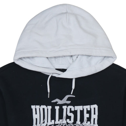 Hollister Women’s Black and White Pullover Hoodie XS