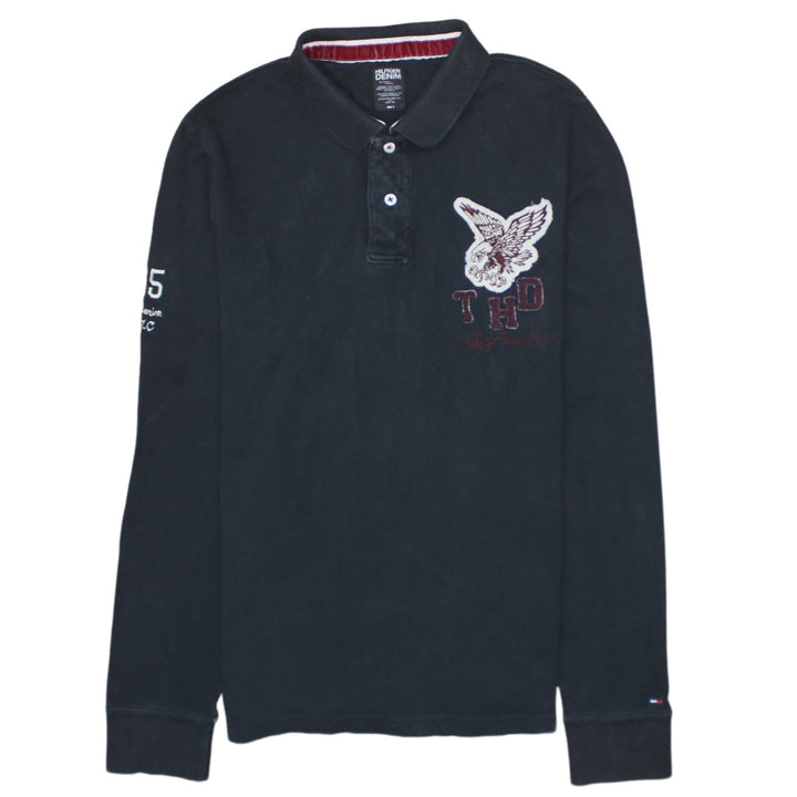 Tommy Hilfiger Men's Black Long Sleeve Polo Shirt Size M