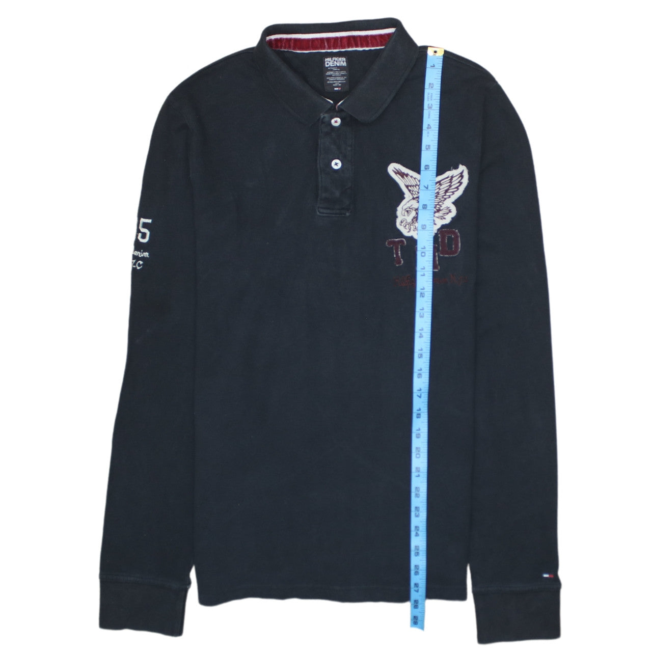 Tommy Hilfiger Men's Black Long Sleeve Polo Shirt Size M