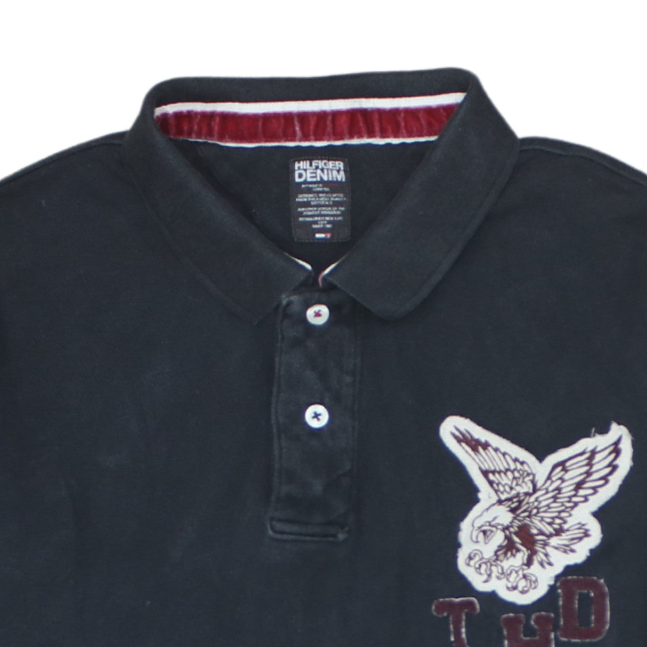 Tommy Hilfiger Men's Black Long Sleeve Polo Shirt Size M