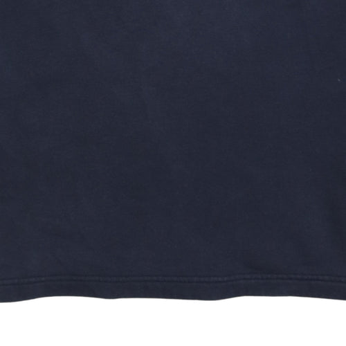 Adidas Boys Blue Colourblock V-Neck Pullover Sweatshirt Size 13-14 Years