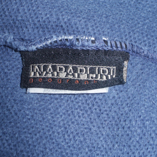 Napapijri Men's Blue Crew Neck Logo Sweatshirt Size L