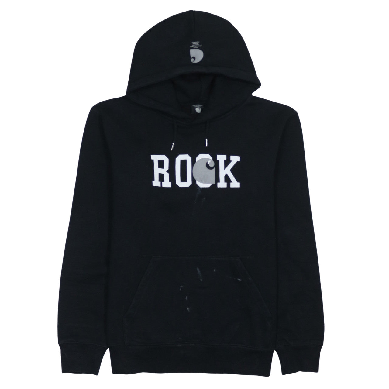 Carhartt Men’s Black Rock Pullover Hoodie Medium Graphic Fleece
